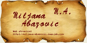 Miljana Abazović vizit kartica